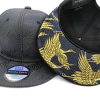 NISHIJINBLACK CAP x ツバ裏NISHIJIN金鶴