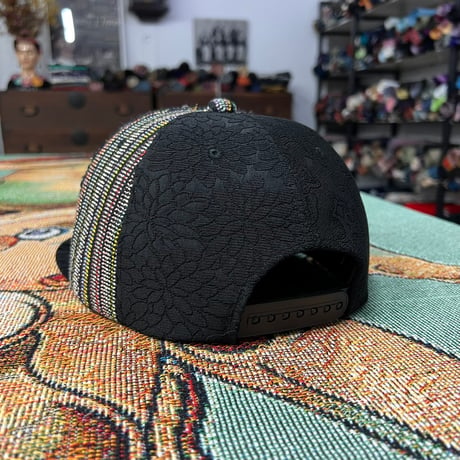 【ML】手縫刺繍ｘ裂き手織りｘ信長マントMIXCAP 01