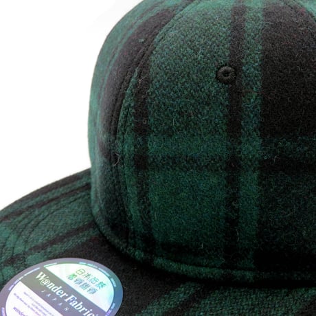 BISHU KESHICHI WOOL CAP：GREEN 尾州毛七ウール