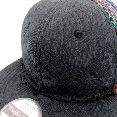 【ML】手縫刺繍＆桐生織MIXCAP：03