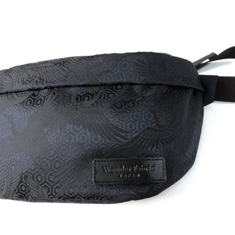 NISHIJIN BLACK BODYBAG 黒鶴