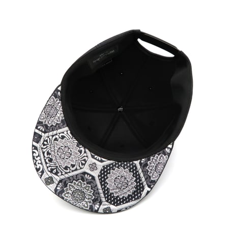 NISHIJINBLACK CAP x ツバ裏NISHIJINシルバー