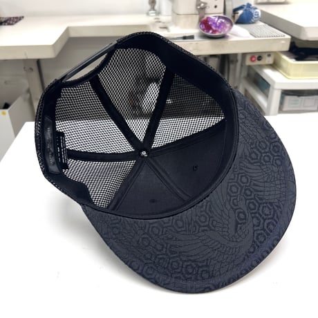【新作先行割引6/21まで】 NISHIJINORI MESH CAP:06172 黒鶴