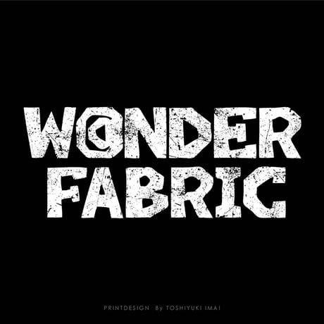 VINTAGE like HAND print T-shirts : W@NDERFABRIC WHITEprint　7/22まで