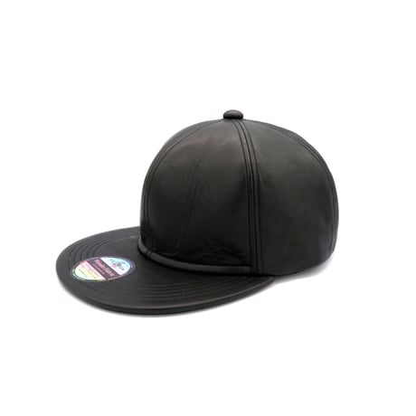 VEGETABLE LEATHER CAP (BLACK)
