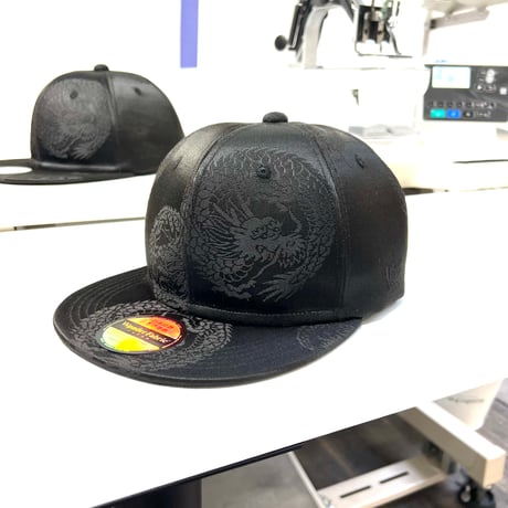 【XL】NISHIJIN BLACK OBI CAP