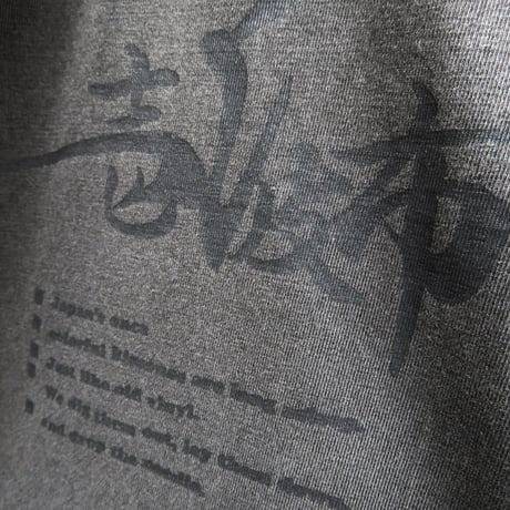VINTAGE like HAND print T-shirts : W@NDERFABRIC BLACKprint　7/22まで