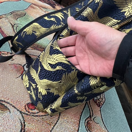 NISHIJIN ORI BACKPACK 黒金鶴
