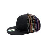 【XL】手縫刺繍＆桐生織MIXCAP：03