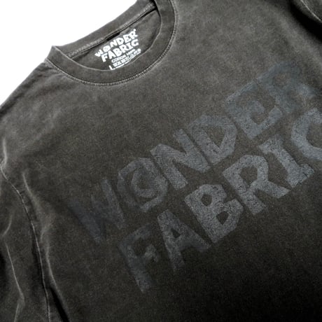 VINTAGE like HAND print T-shirts : W@NDERFABRIC BLACKprint　7/22まで