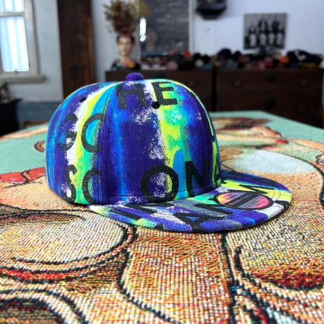 【MLsize】KYOTO・TANGO CHIRIMEN HAND PRINT CAP  02