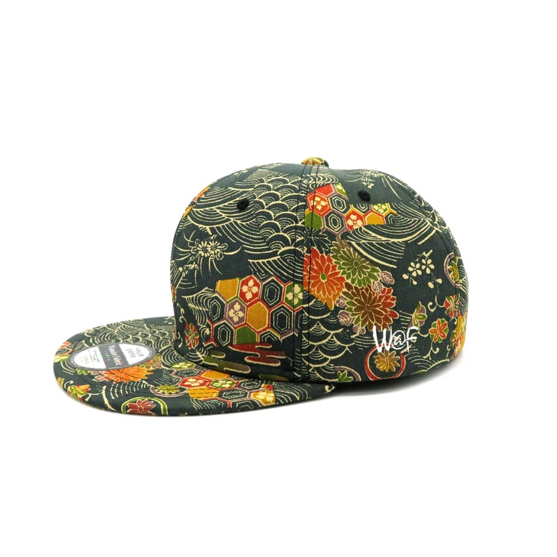 【ワンダーファブリック】W@nder Fabric 和柄 着物 キャップ 紺×銀 JAPAN KIMONO CAP：230928 | W@NDERFABRIC®ONLINES
