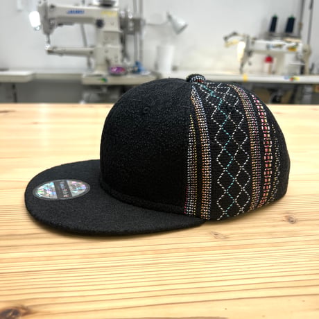 【S】手縫い刺繍ｘKIMONO MIX CAP