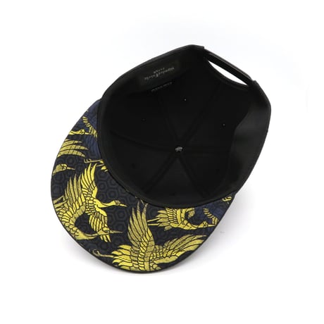 NISHIJINBLACK CAP x ツバ裏NISHIJIN金鶴