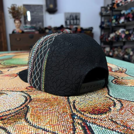 【S】手縫刺繍ｘ裂き手織りｘ信長マントMIXCAP