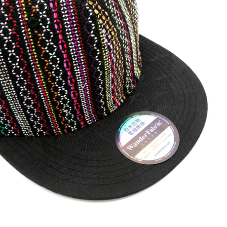 【XL】手縫刺繍＆桐生織MIXCAP：01