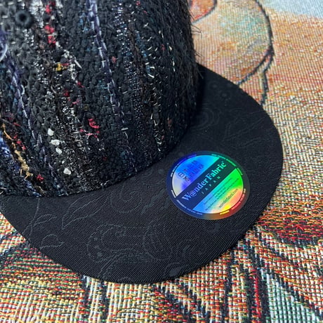【XL】手縫刺繍ｘ裂き手織りｘ信長マントMIXCAP 02