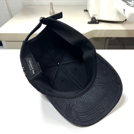 【S】手縫刺繍ｘNISHIJINBLACK CAP（カーブツバタイプ）