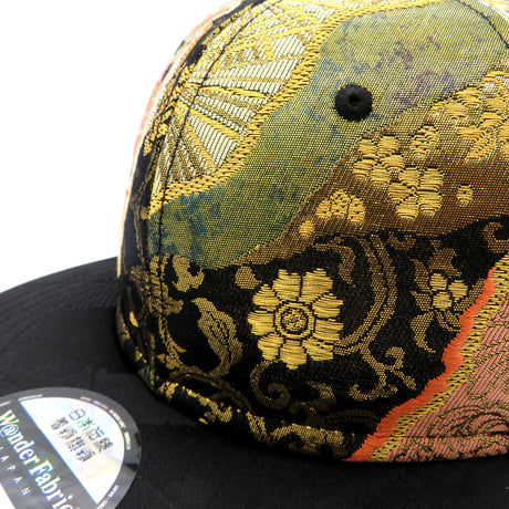 【S】JAPAN KIMONO OBI CAP:0227 ONESIZE一点もの 再販不可　裏地赤着物