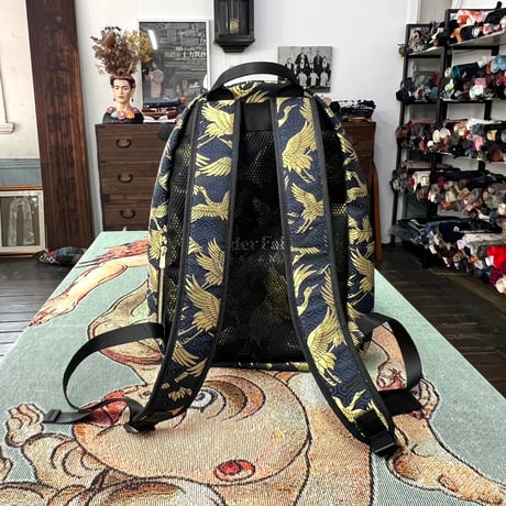 NISHIJIN ORI BACKPACK 黒金鶴