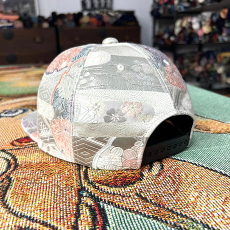 【ML】PLATINUM KIMONO OBI CAP ：プラチナ糸混合