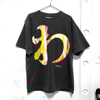 【XLsize】VINTAGE like HAND print T-shirts : わ･ん･ふぁ･ぶ再販不可