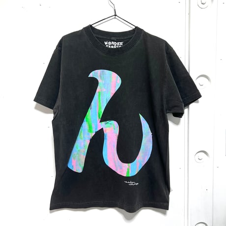 【Msize】VINTAGE like HAND print T-shirts : わ･ん･ふぁ･ぶ再販不可