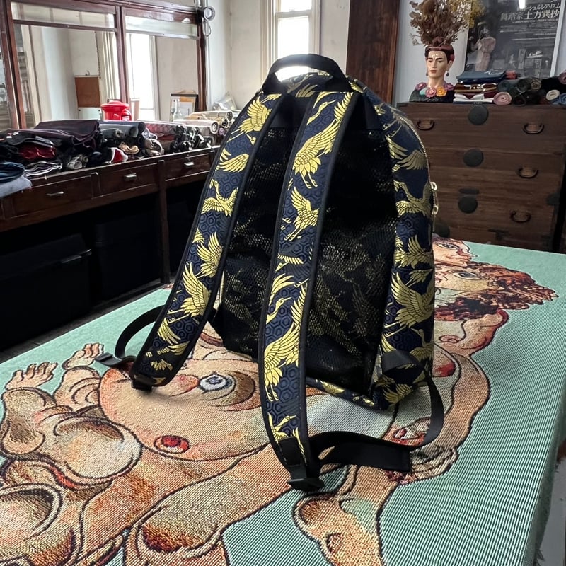 NISHIJIN ORI BACKPACK 黒金鶴 | W@NDERFABRIC®ONLINE