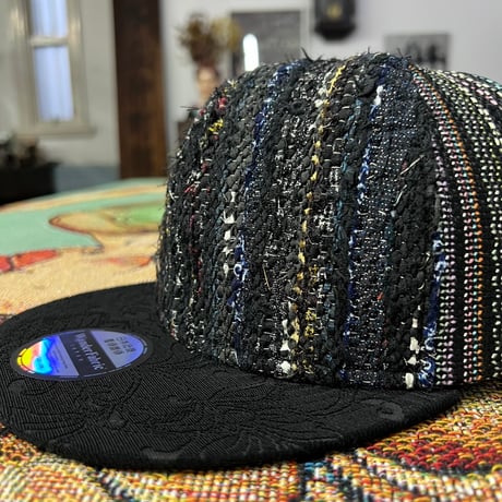 【ML】手縫刺繍ｘ裂き手織りｘ信長マントMIXCAP 02
