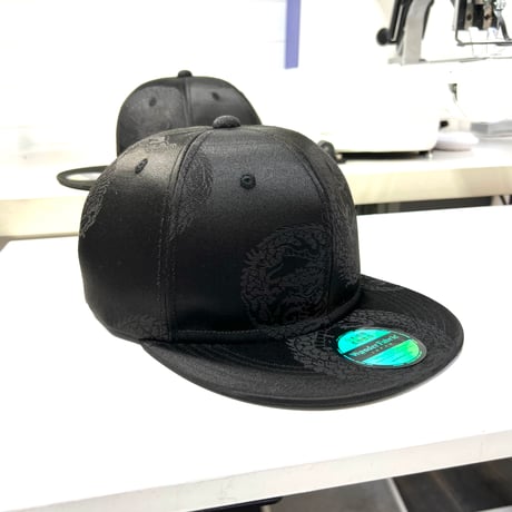 【XL】NISHIJIN BLACK OBI CAP