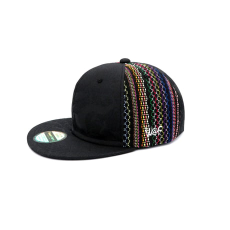 【XL】手縫刺繍＆桐生織MIXCAP：03