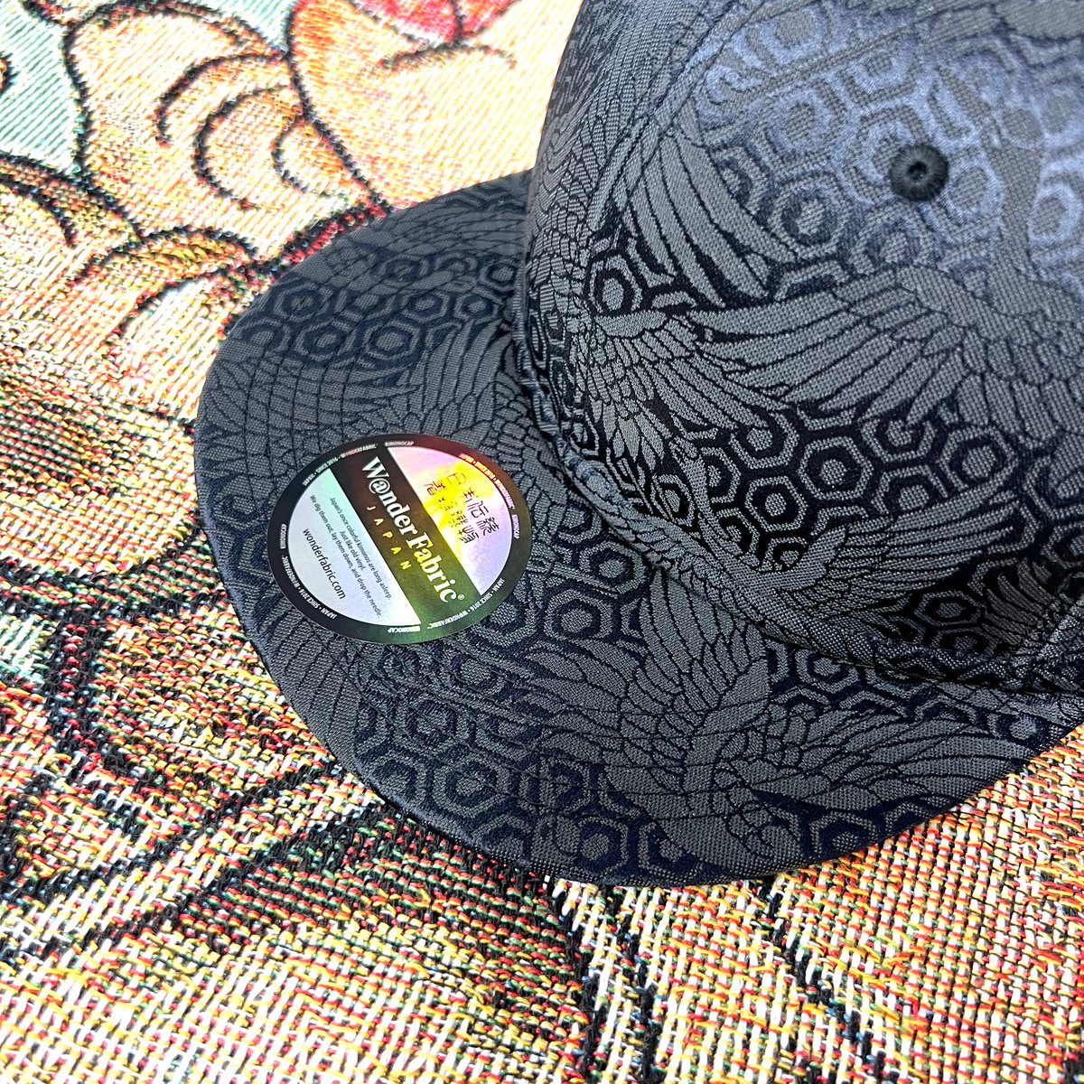 NISHIJINBLACK CAP x ツバ裏NISHIJINシルバー | W@NDERFAB