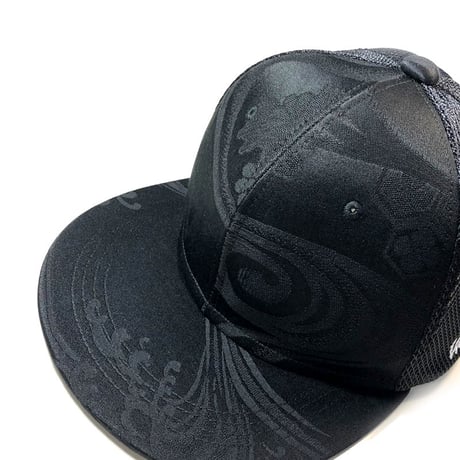 KIMONO OBI MESH CAP：ALL BLACK 20615