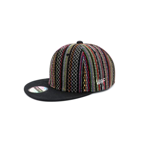 【XL】手縫刺繍＆桐生織MIXCAP：01