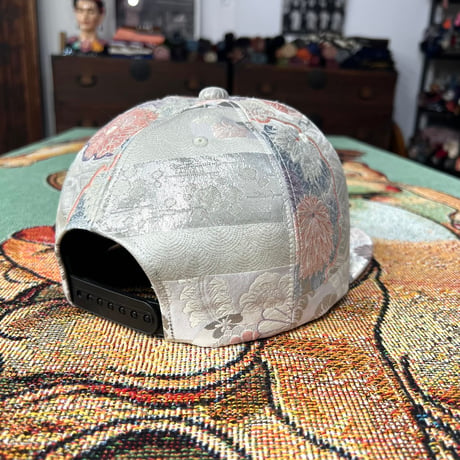【XL】PLATINUM KIMONO OBI CAP ：プラチナ糸混合
