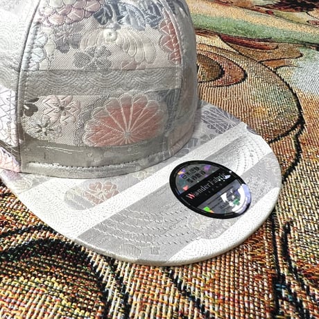 【ML】PLATINUM KIMONO OBI CAP ：プラチナ糸混合