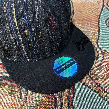 【ML】手縫刺繍ｘ裂き手織りｘ信長マントMIXCAP 01