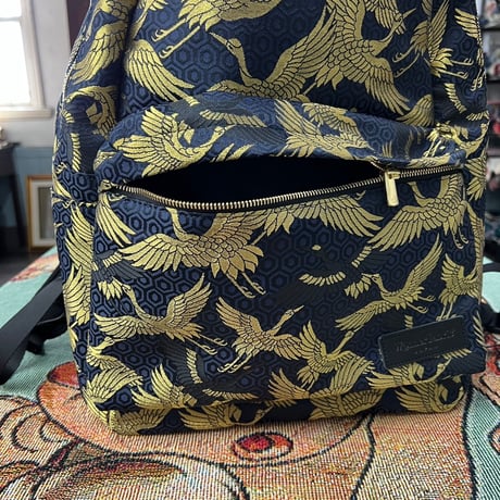 NISHIJIN ORI BACKPACK 黒金鶴
