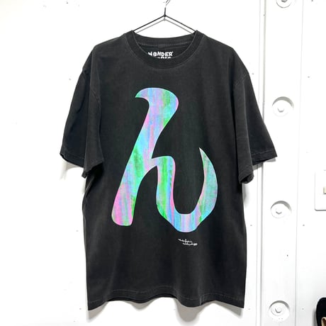 【XLsize】VINTAGE like HAND print T-shirts : わ･ん･ふぁ･ぶ再販不可