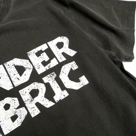 VINTAGE like HAND print T-shirts : W@NDERFABRIC WHITEprint　7/22まで