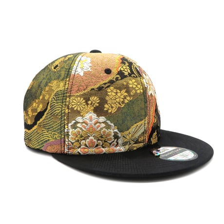 【XL】JAPAN KIMONO OBI CAP:0227 ONESIZE一点もの 再販不可　裏地赤着物