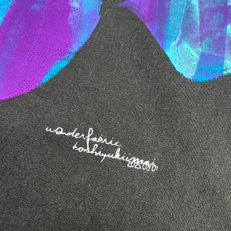 【XLsize】VINTAGE like HAND print T-shirts : わ･ん･ふぁ･ぶ再販不可