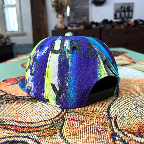 【MLsize】KYOTO・TANGO CHIRIMEN HAND PRINT CAP  02