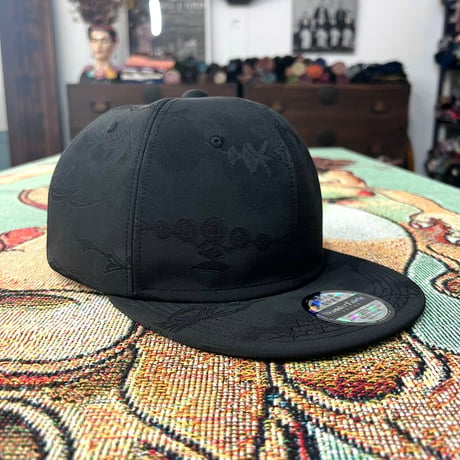 SILK ALLBLACK KIMONO CAP:251027