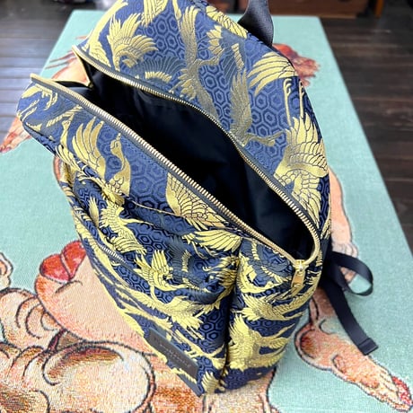 NISHIJIN ORI BACKPACK 黒金鶴