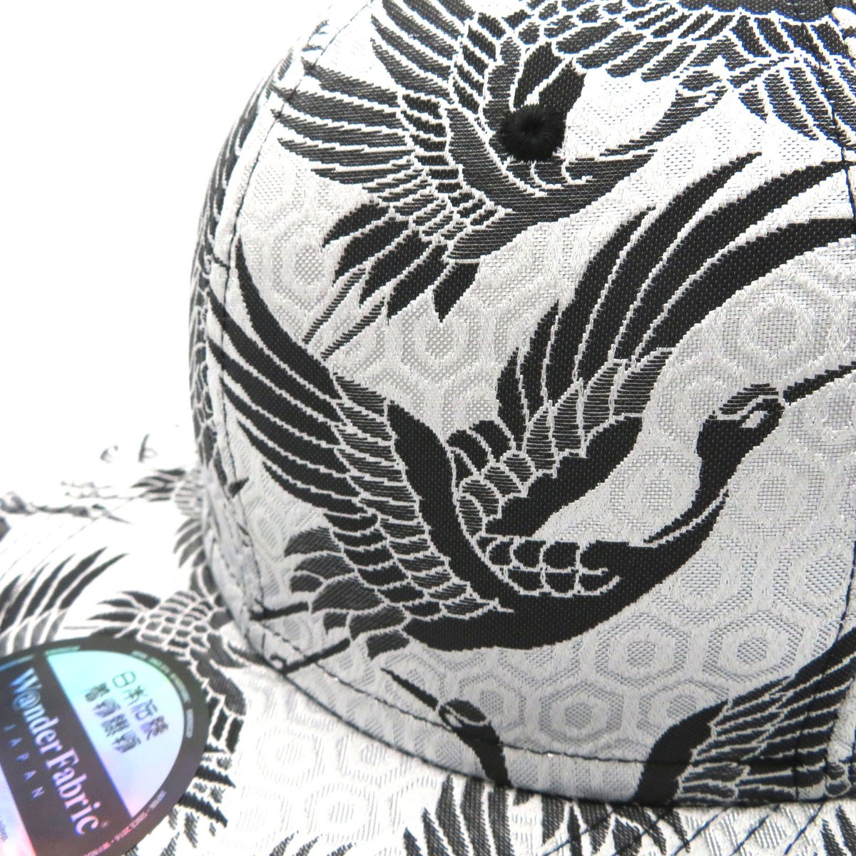NISHIJINORI CAP : ホワイトブラック鶴 | W@NDERFABRIC®ONLI