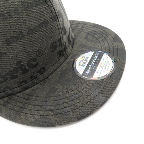 VINTAGE like HAND print CAP Black print XLラスト1個