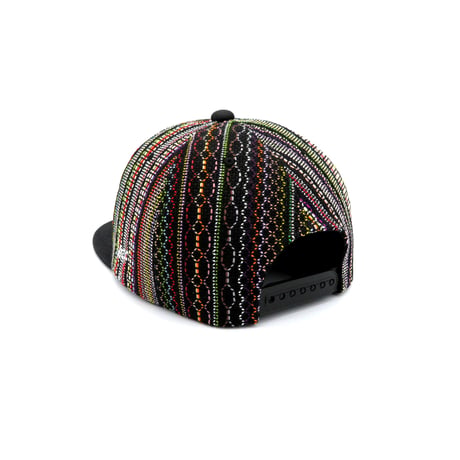 【XL】手縫刺繍＆桐生織MIXCAP：01