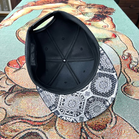 NISHIJINBLACK CAP x ツバ裏NISHIJINシルバー