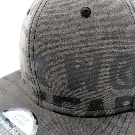 VINTAGE like HAND print CAP Black print XLラスト1個